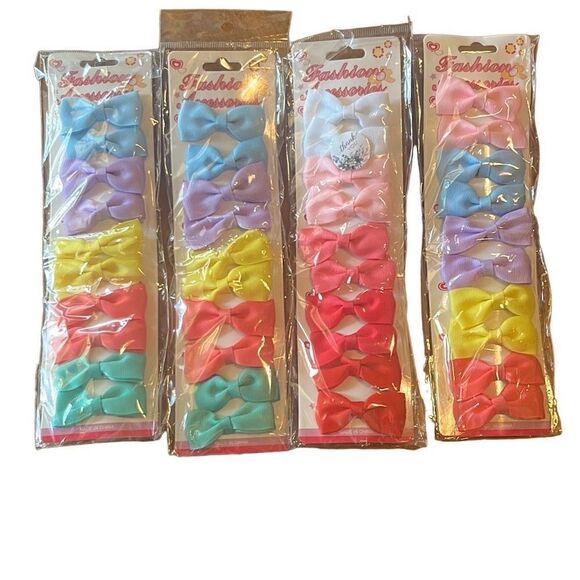Fashion Accessories Infant Little Girl Multicolor 2" Bows Pack of 10 NEW - Picture 1 of 5